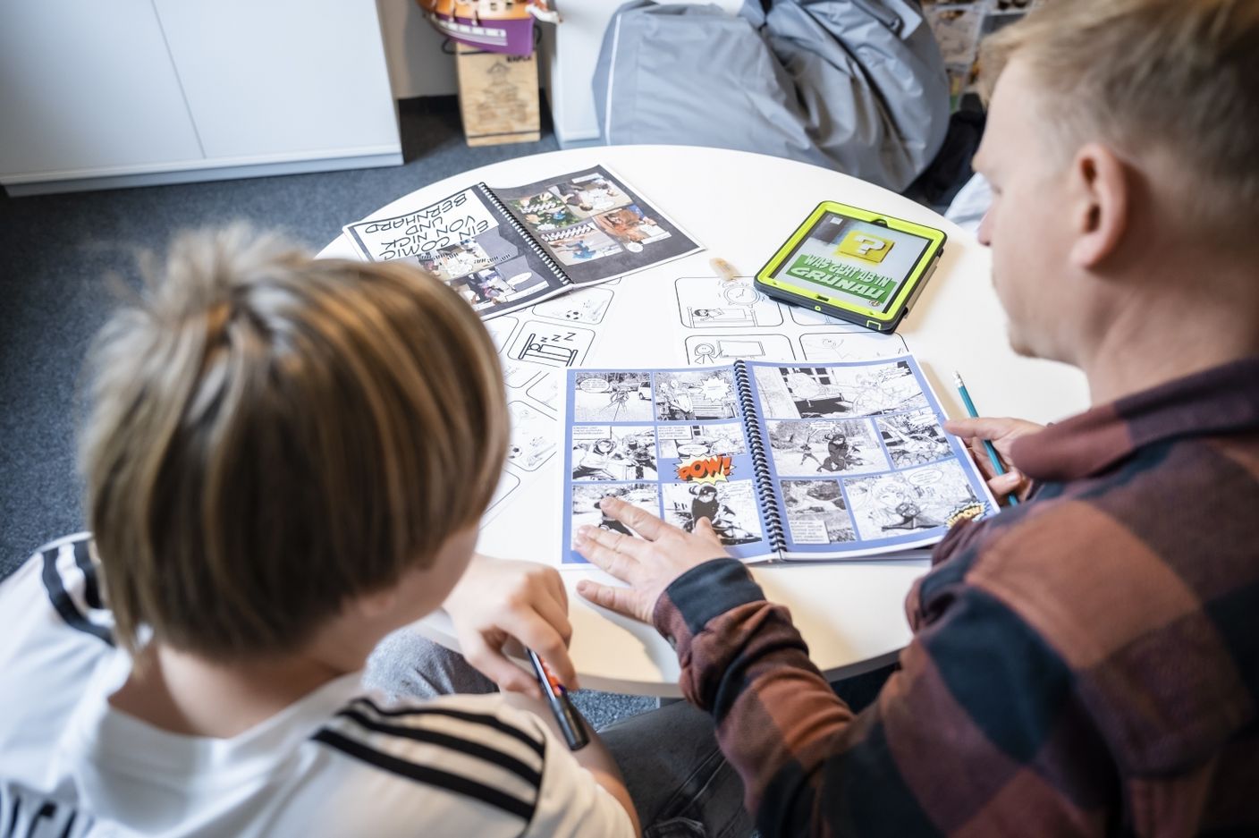 Comicworkshop in Grünau mit Benjamnin Reuter